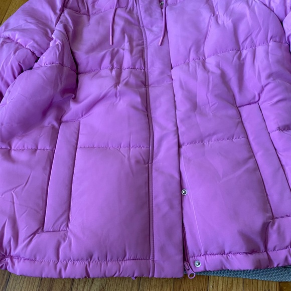 New Womens heavy duty Sherpa lining hoodie coat, size XL - Picture 9 of 14